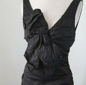 BCBG Max Azria Big Bow Ruched Cocktail Dress NWT